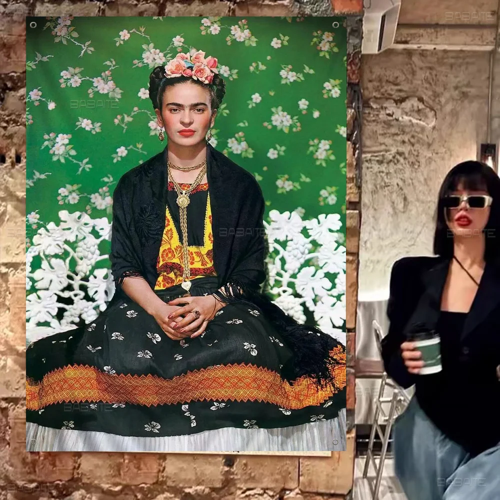 F-Frida K-Kahlo Anime Chart Flaga do salonu Home Dorm Decor Art Home Decor Banner