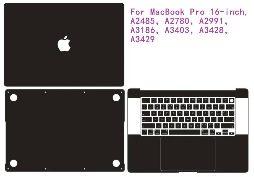 for MacBook Pro 16-inch,A2485 A2780 A2991 A3186 A3403 A3428 A3429 M5 M4 M3 Pre CUT Vinyl Laptop Sticker, Removable Laptop Decal
