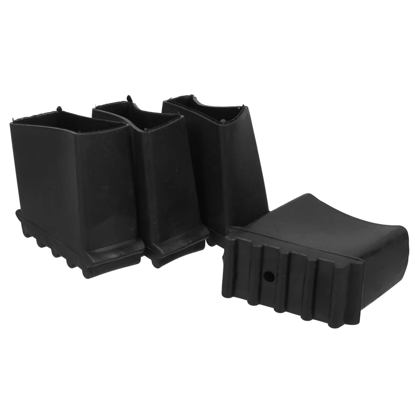 

4 Pcs Brackets Ladder Foot Cover Feet Pads Rubber Rest Mat Covers Non-slip Black Protector Legs