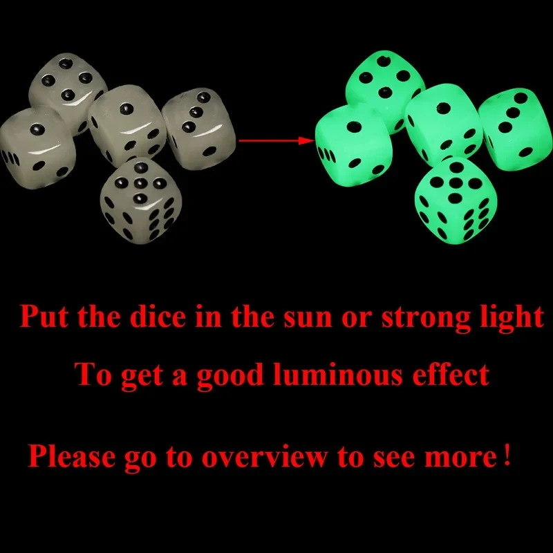 5-30Pcs Noctilucent Dice Night Light Round Corner Cubes Fun Bar KTV Entertainment Luminous Game Dices Drinking Tool
