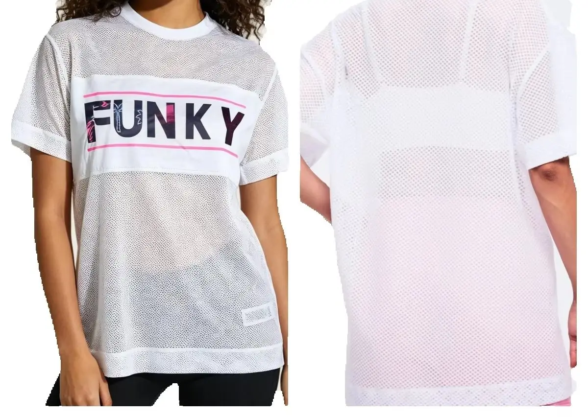 New Arrived Fit Funky Casual Sports Wear Short Sleeve Mesh Top Tshirt Tee 1186