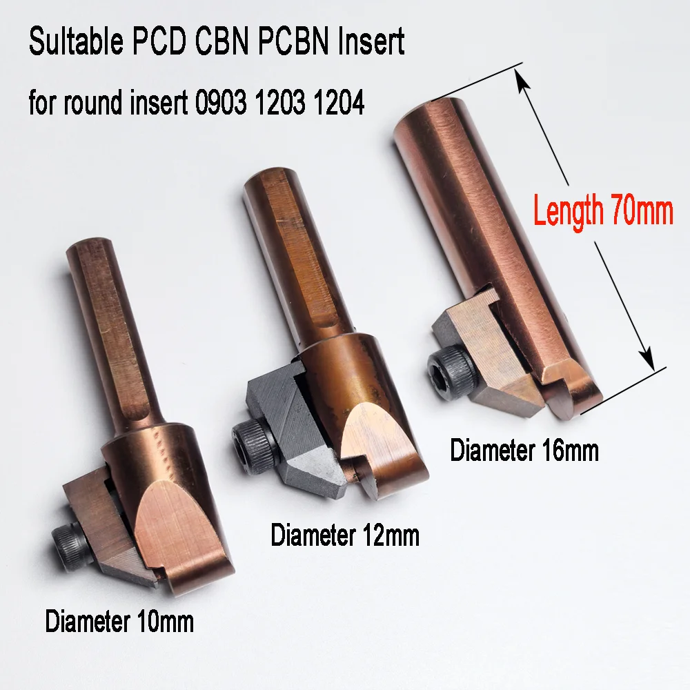 Round Insert Tool 12mm 16mm Diamond PCD CBN PCBN Inserts for Turning Rolls Brake Disk RNGN 1203 1204 0903 Cutter Lathe Tools