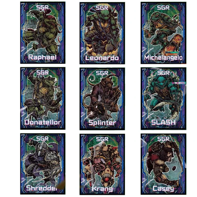 Adolescente Mutant Ninja Tartarughe Collezione di carte Periferiche anime Personaggi Raphael Donatello Carte Scatola di carta Regali per hobby