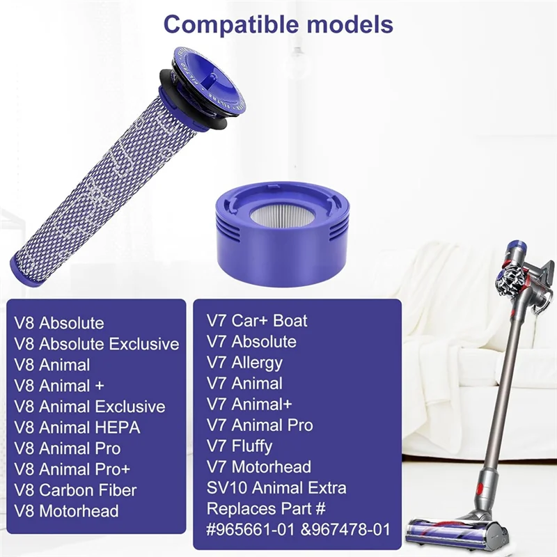 Filtr A97G i szczotka rolkowa, jak pokazano, część z tworzywa sztucznego 965661 -01 & 967478 -01 Do bezprzewodowego odkurzacza Dyson V7 V8