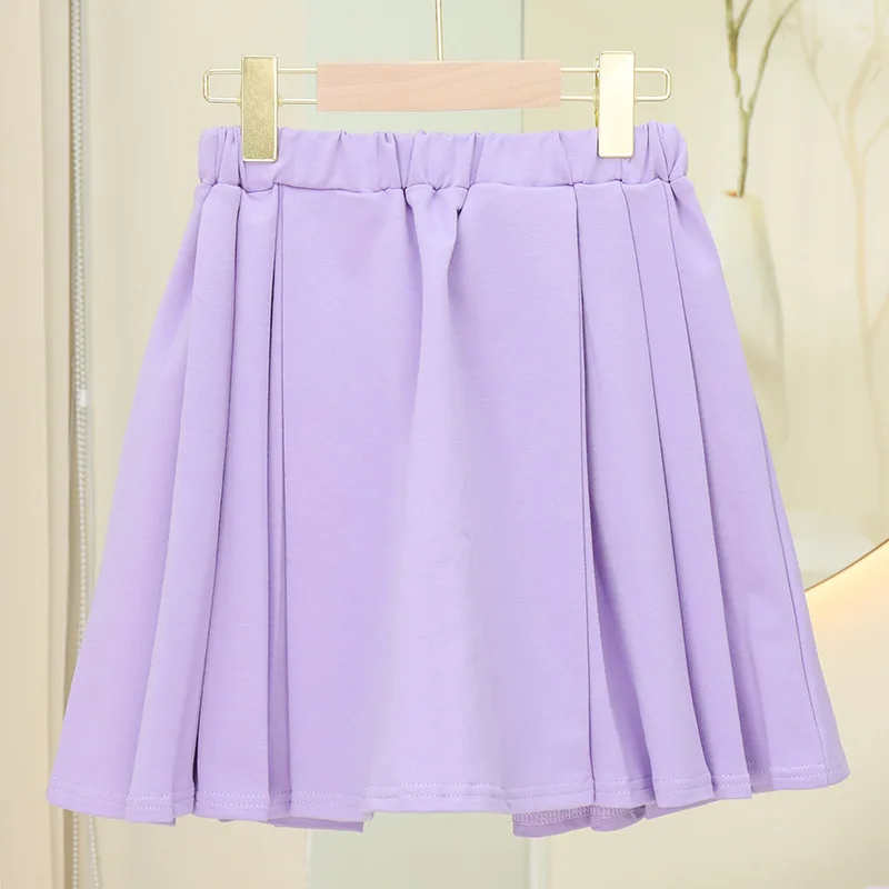 2024 Spring Autumn New Girl Kuromi Anime Jk Academy Style Pleated Skirt Cute Student Sanrios Kawaii Short Skirt Festival Gift