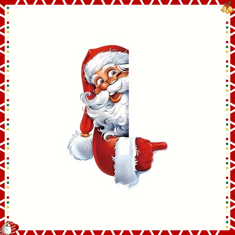 1/4 Uds decoración de interruptor de luz navideña-panel autoadhesivo Santa Peek y brillante, interruptor de luz de adorno para el hogar de vacaciones de fácil instalación