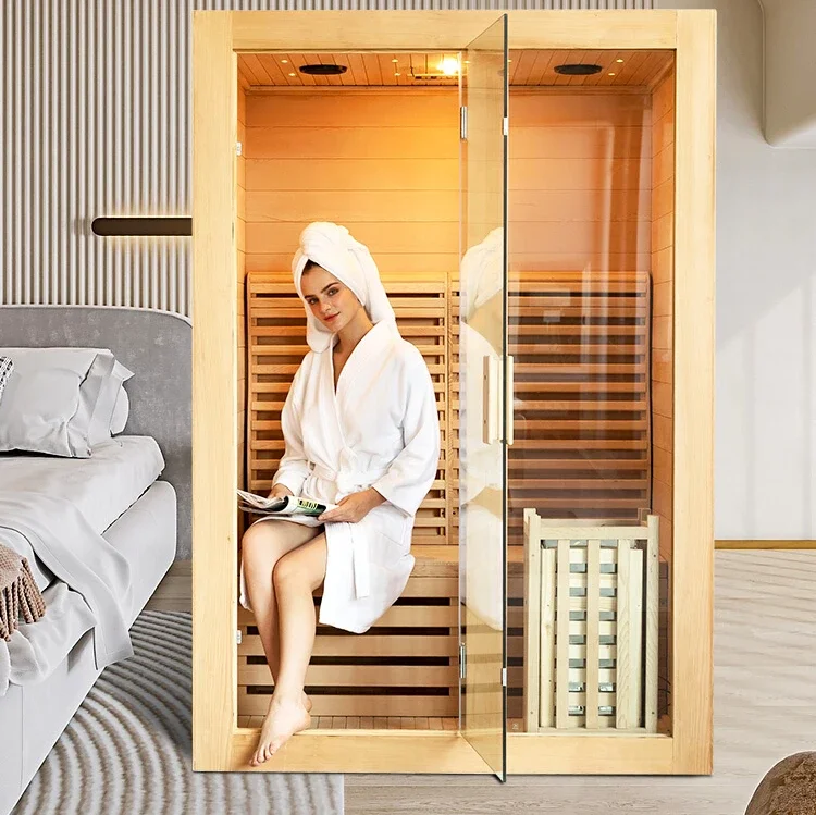 Single double sweat Finnish bath sauna home