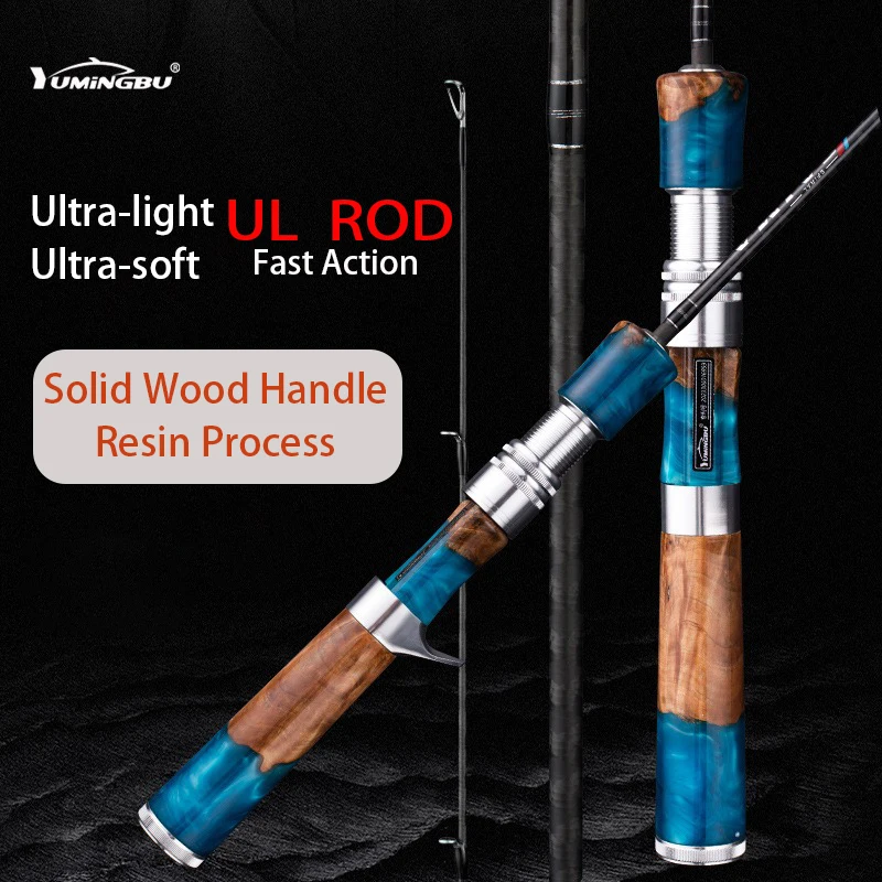 Imagem -05 - Fibra de Carbono Vara de Pesca Ultra Soft Light Lure Rod Anel Guia Fuji Rod de Fundição Girando Truta Bass Carp Fishing Pole Tool ul 40t