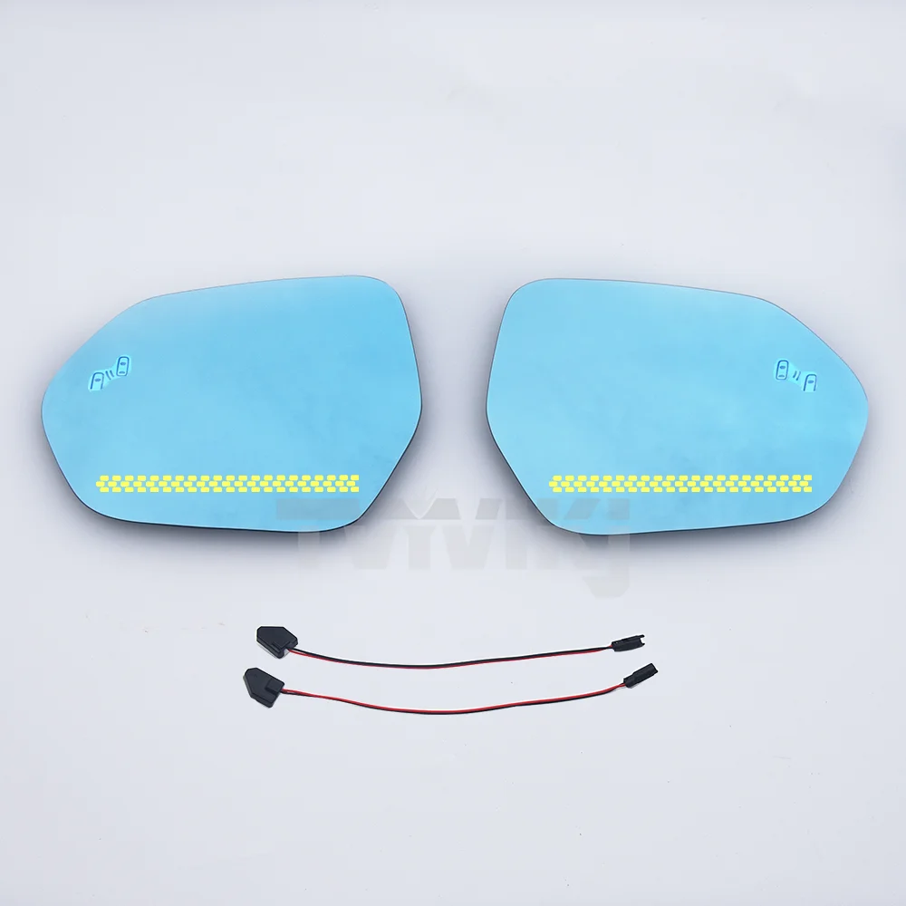 1 pair Side Rearview Mirror Blue Glass LED indicator BSA For TOYOTA Corolla 2019-2024 European versioncar  Wide angle