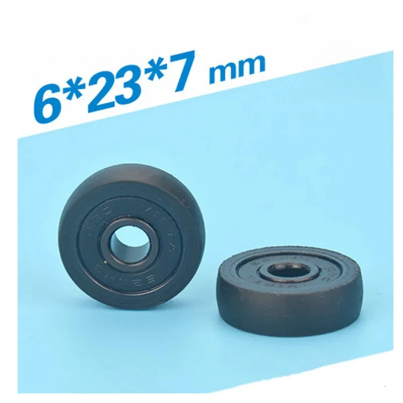 

circular arc Plastic coated bearing 626RS 6*23*7mm guide wheel POM nylon wrapped roller wheel bore size 6mm diameter 23mm