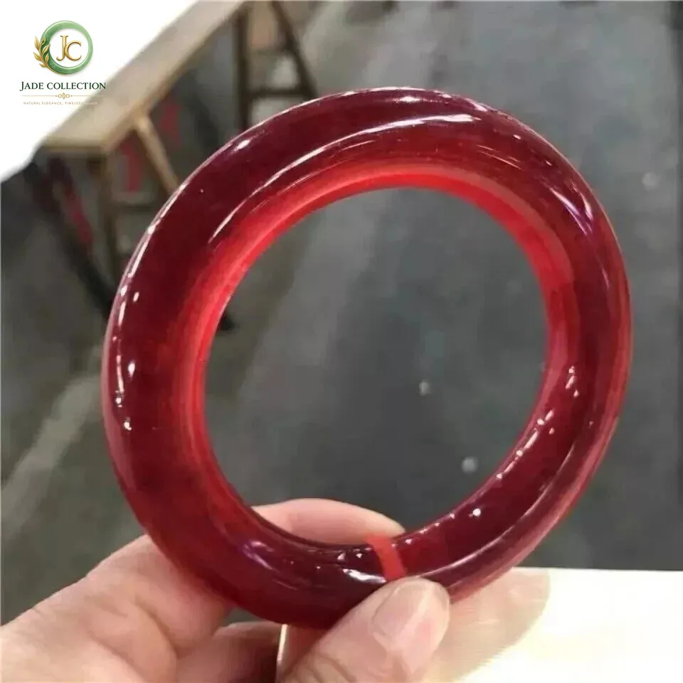 Real natural High ice Burmese Red Jade jadeite bracelets bangle 60MM