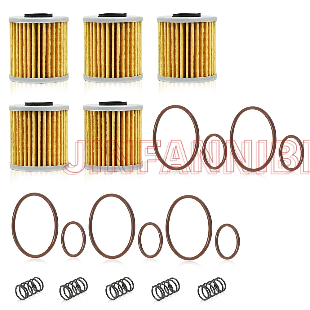 5pcs Oil Filters Change Kit & O-rings Springs Set For Suzuki RMZ250 2004 2005 2006