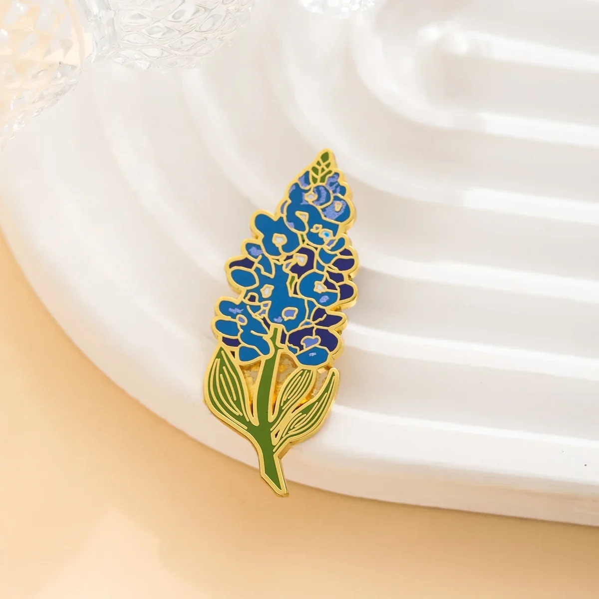 Bluebonnet Enamel Pin Texas Wildflower Lapel Floral Accessory, Botanical, Nature Lover Gift, Spring Bloom, Garden Enthusiast