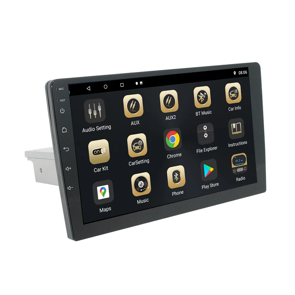 Auto electronics 1 din 10 inch android car dvd player with backup camera BT/USB/SD/FM