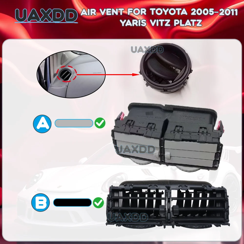 AIR VENT For Toyota 2005-2011 Yaris Vitz Platz Car Conditioning Interior AC Accessories Vent Grille Dashboard Panel Outlet Kit