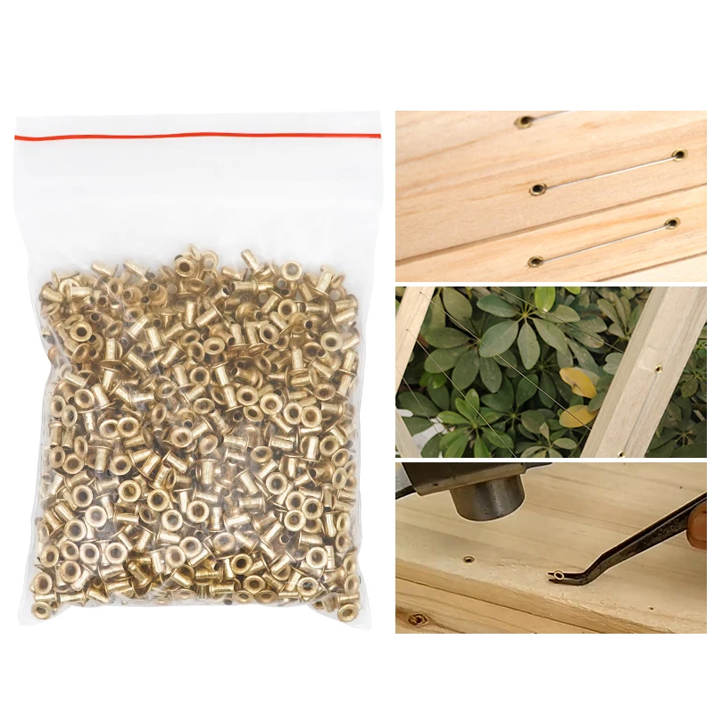 1100 Pcs Copper Eyes Bee Beehive Nest Box Threading Hole Italian Apiculture Copper Eyes For Beehive Beekeeping Tools Supplies