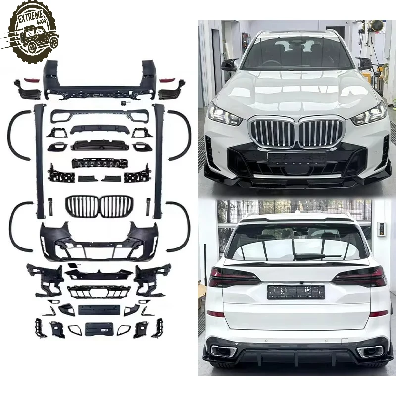 

2023 Car Modification Upgrade M-TECH Body Kit Front Rear Bumper Lip Side Skirt Wheel Arch Grille Suitable for BMW X5 G05