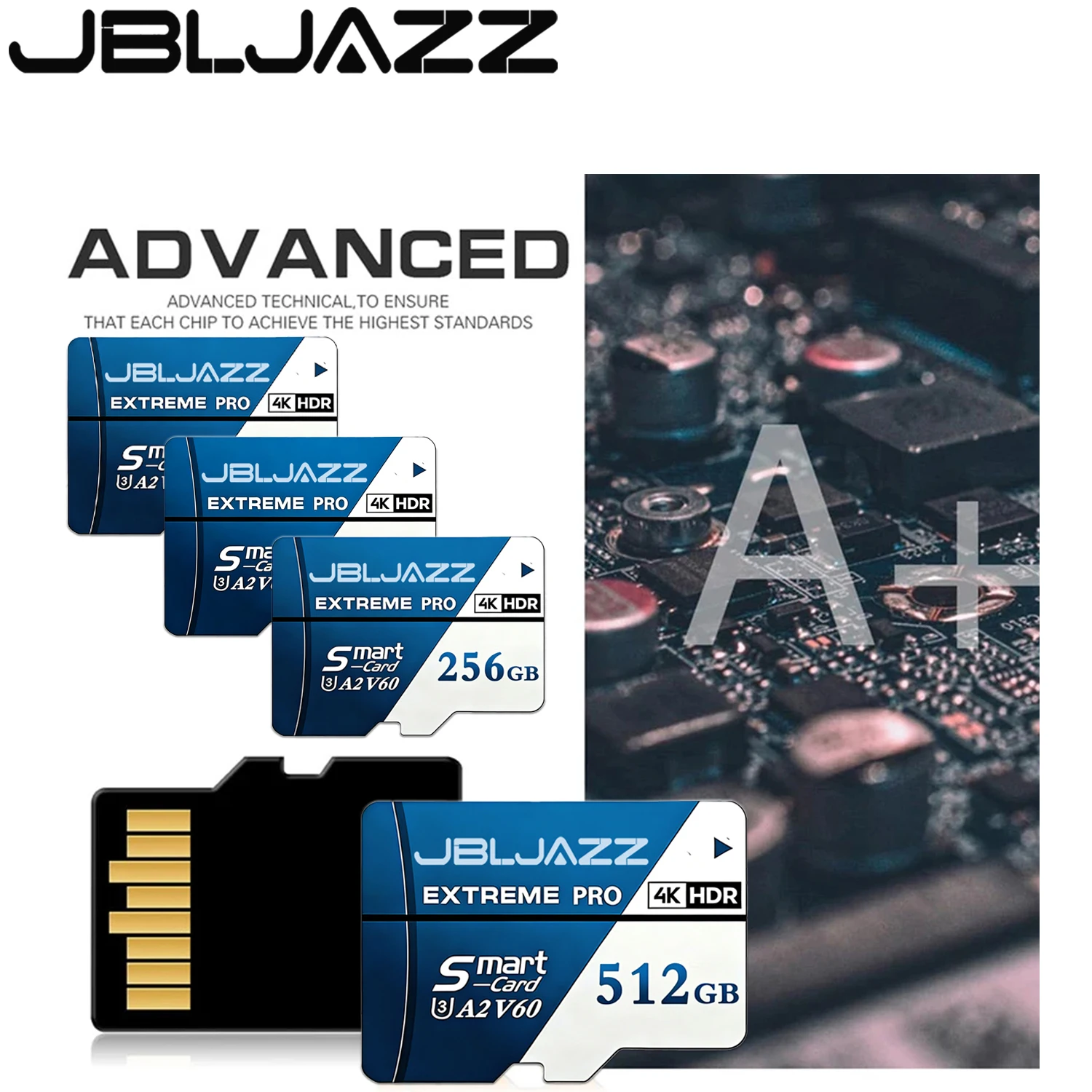 Extreme Pro Micro SD Card 64GB SD Memory Card High Speed U3 V60 4K Full HD TF Flash Card 128 256 512GB For Camera Phone Drone