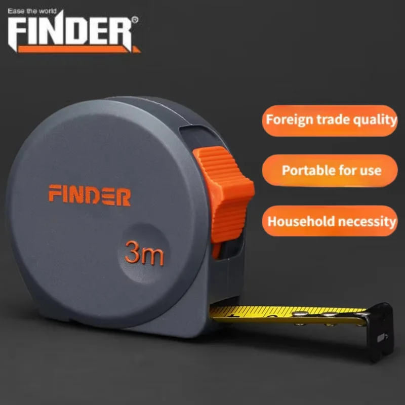 FINDER 3M Measuring Tape Handheld High-accuracy Ruler Thickened Anti-abrasion Home Carpentry Measure Tape with Clear Mark Scale