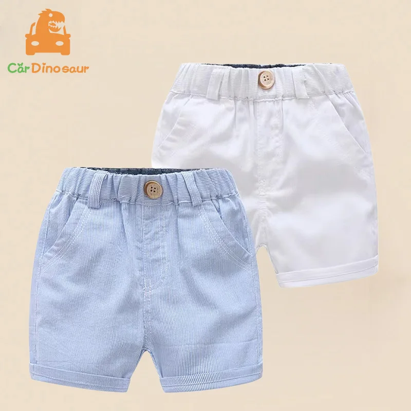 

2025 Summer Fashion 2 3 4 6-10 Years 90-140cm Design Cotton Sports Solid Color Handsome Elastic Striped Shorts For Kids Baby Boy