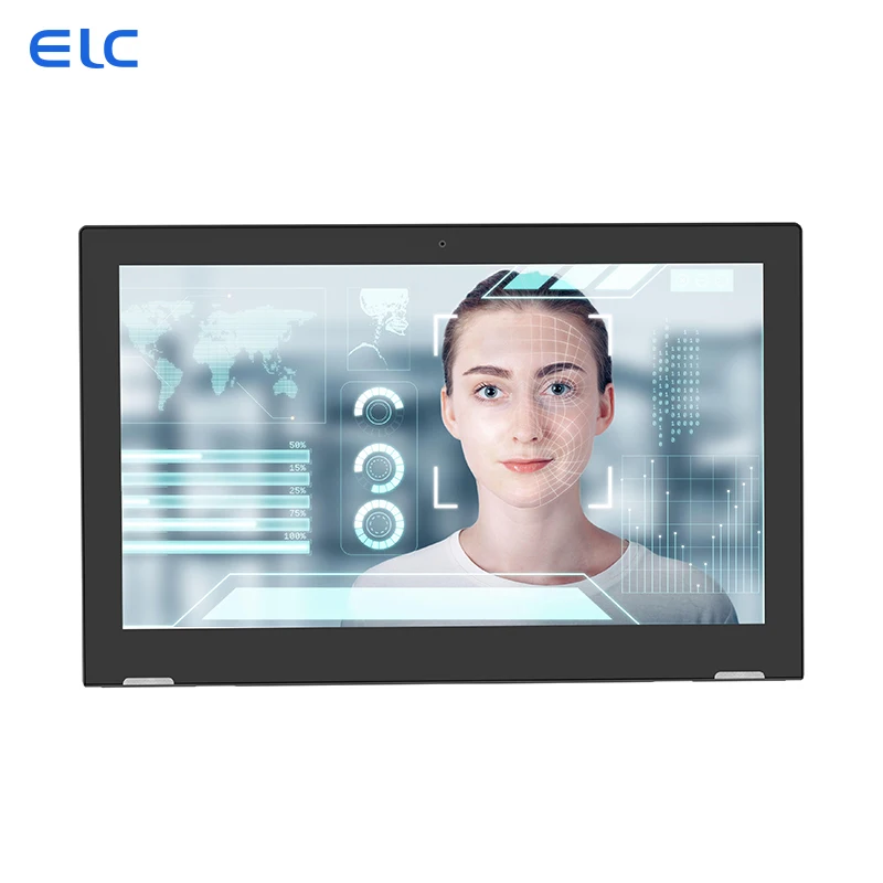 L Shape 15.6 Inch Touch Screen Restaurant Ordering POS System RJ45 NFC Desktop Android POE lexiangdianshang