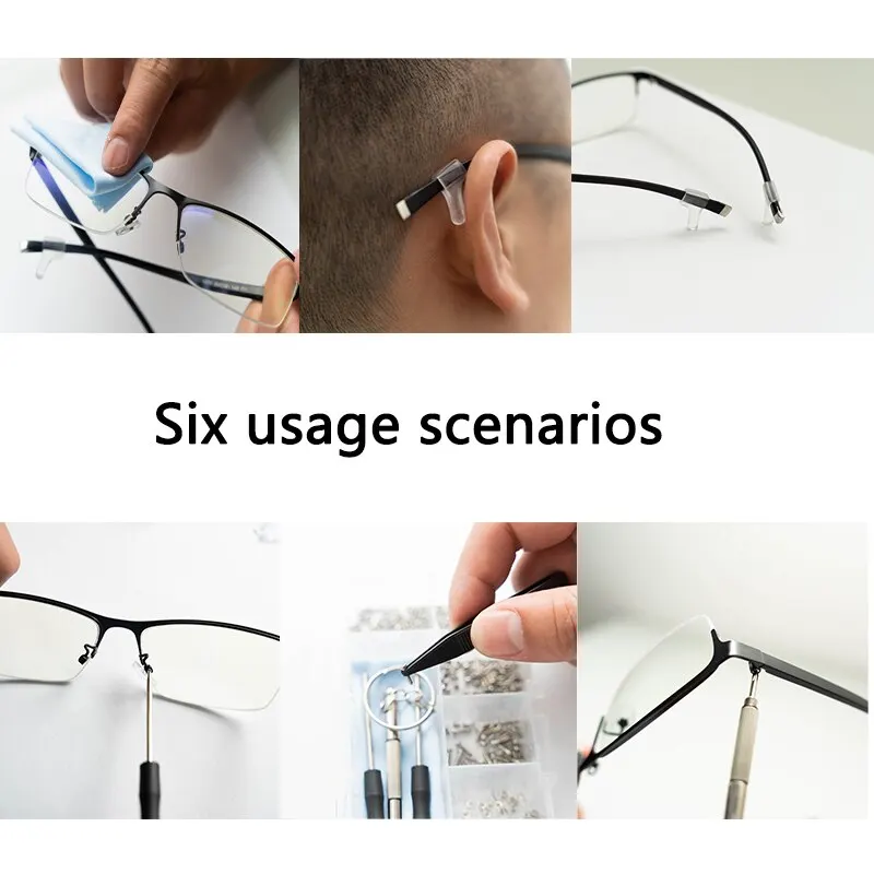 Eyeglasses Sunglasses Repair Kit Tool Glasses Screwdriver Screws Sets Nuts Nose Pad Optical Parts Assorted image 3