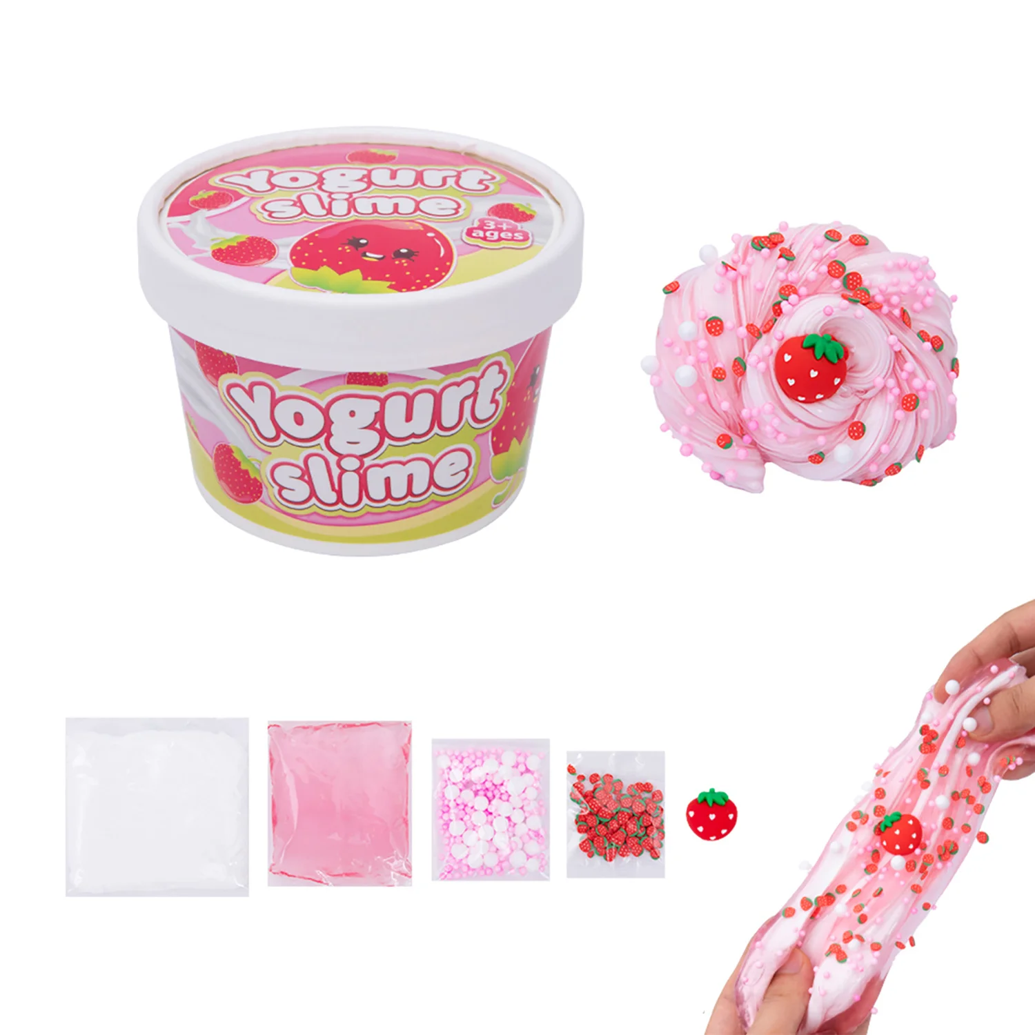 Safe and non-toxic slime crystal puree, fruit flavored cream clay, do not swallow