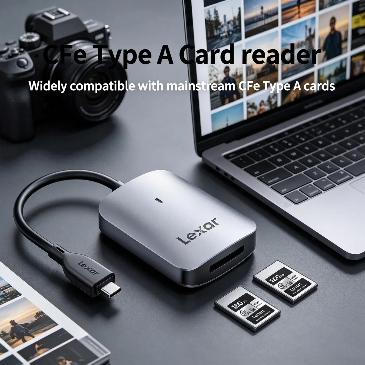 lexar-cfexpress-type-aカードリーダー-usb-32-gen2-ハイスピードカード-usb-c-aカードリーダー-10gbps読み取り速度-900-mb-s-8k-cfeカードリーダー