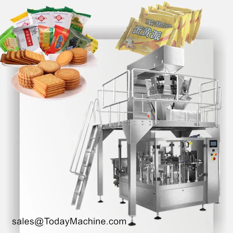 Multi-Function Full Automatic Candy Banana Chips Snack Grain Cat Food Premade Bag Zip Lock Bag Packaging Machine