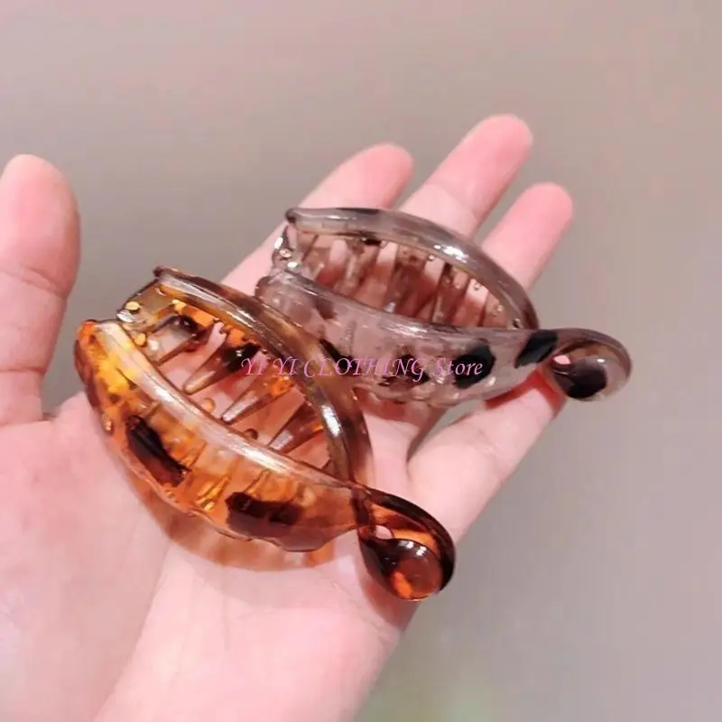 

N5KF замороженный банановый когтя для женщин для женщин приобретает волосы с ручкой тонкие укладки волос