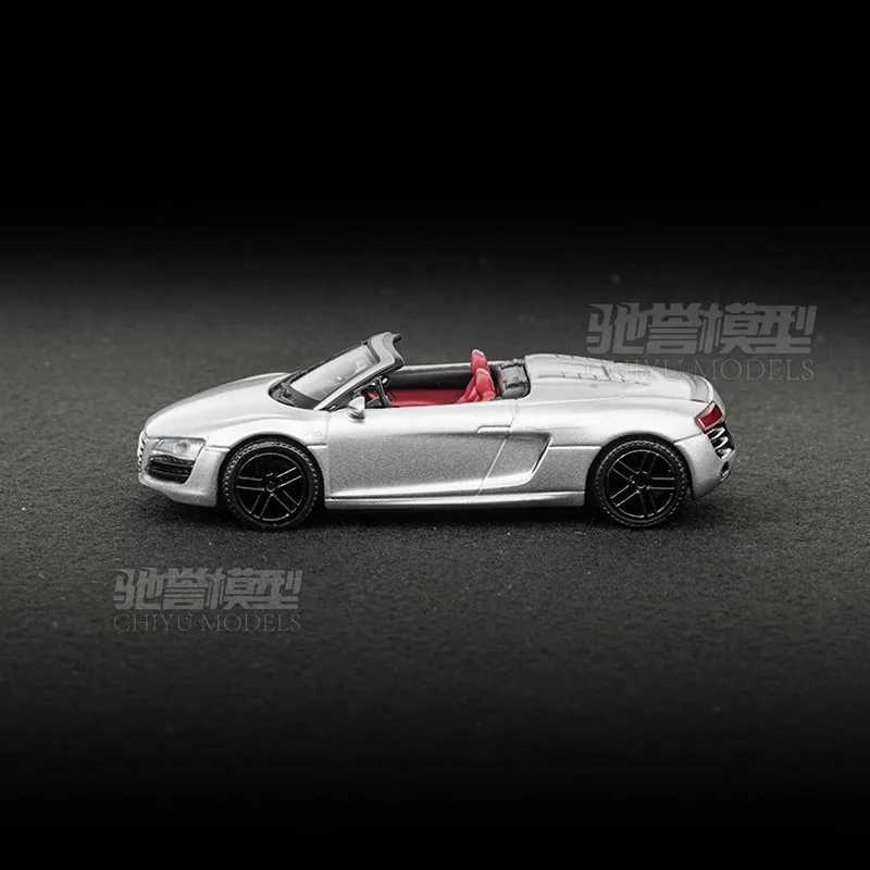 DCT/SHADOW 1:64 R8 V10 Spyder Convertible Sports Car Simulation Alloy Car Model Static Display Collectible Toy Gift Souvenir