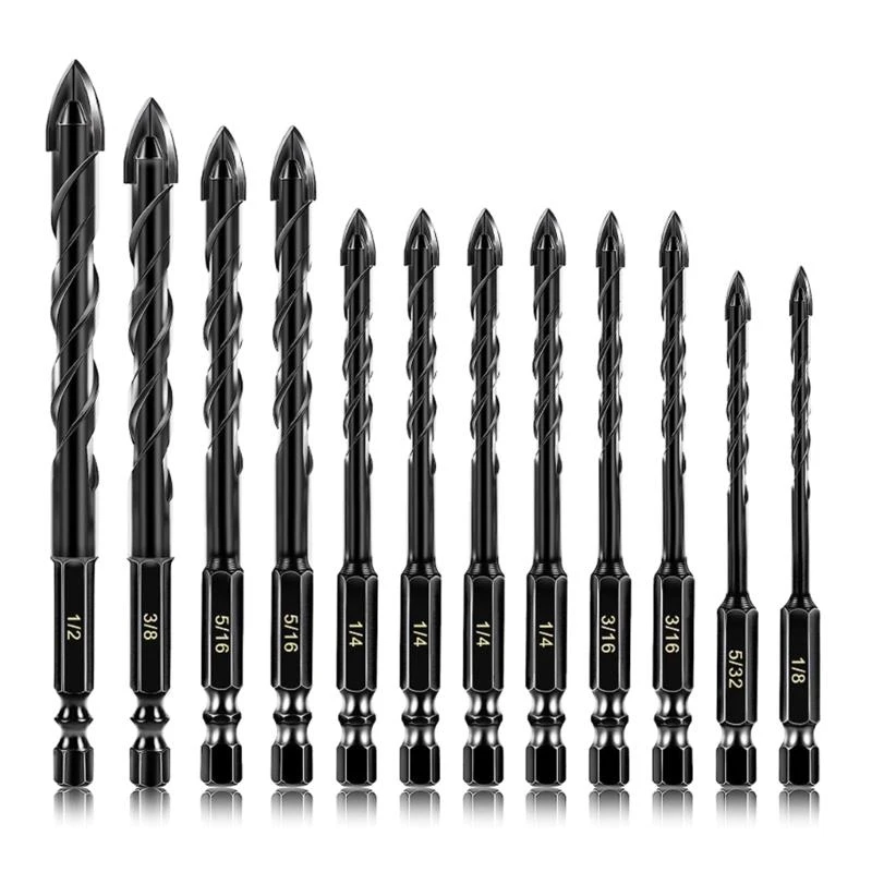

Drill Bit Set for Concrete Glass & Featuring Hexagonal Shank Compatibility