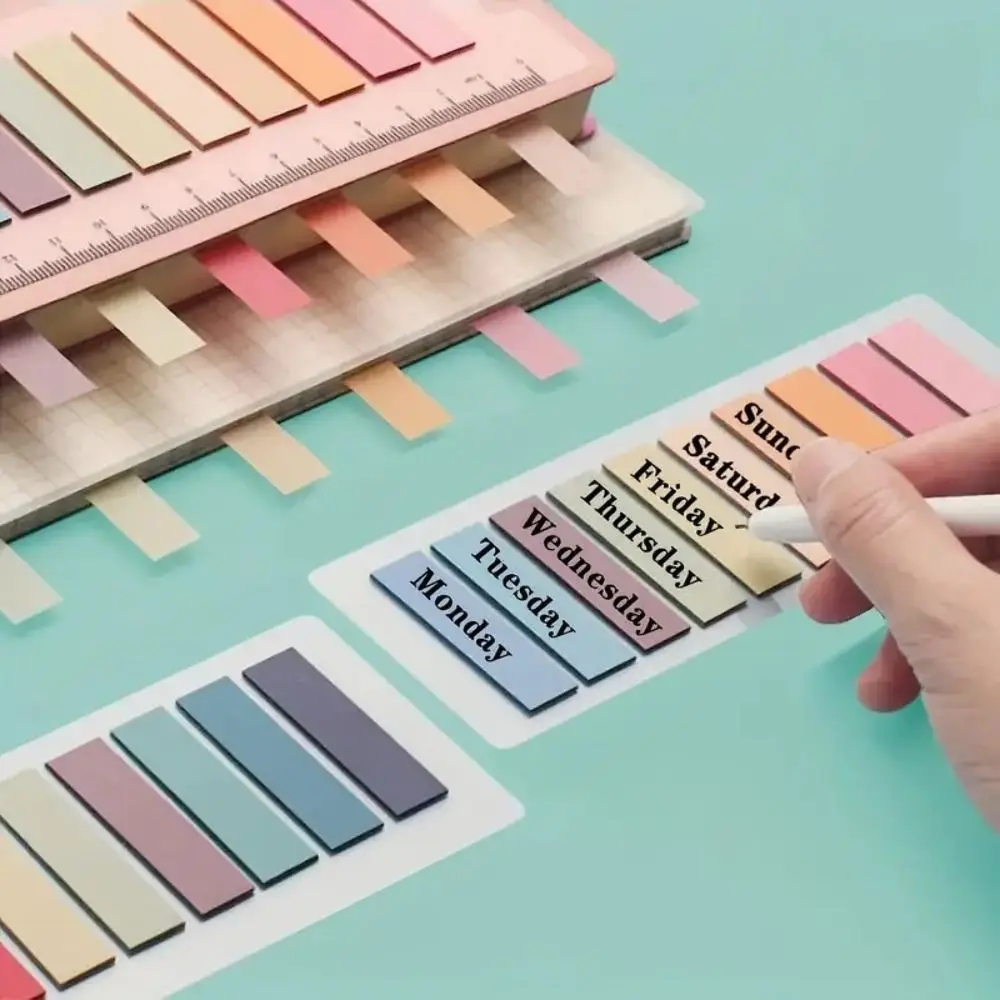 3600 Stuks Zelfklevende Index Tabs Set Waterdichte Multi Color Morandi Sticky Notes PET Transparante Annotatie Tabs Label Stickers