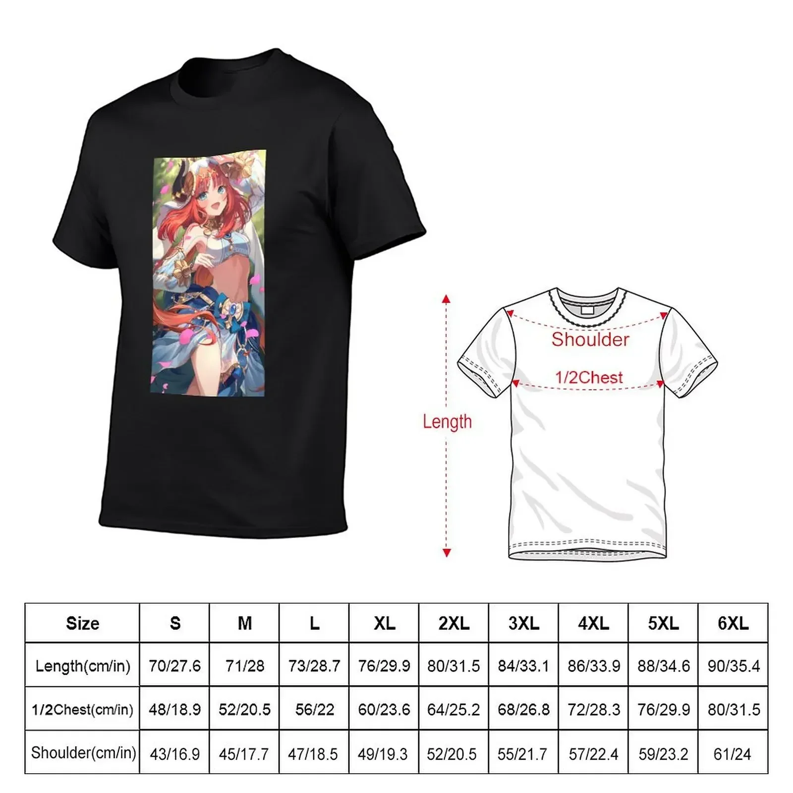 Nilou T-Shirt cotton graphic tees blacks mens graphic t-shirts anime