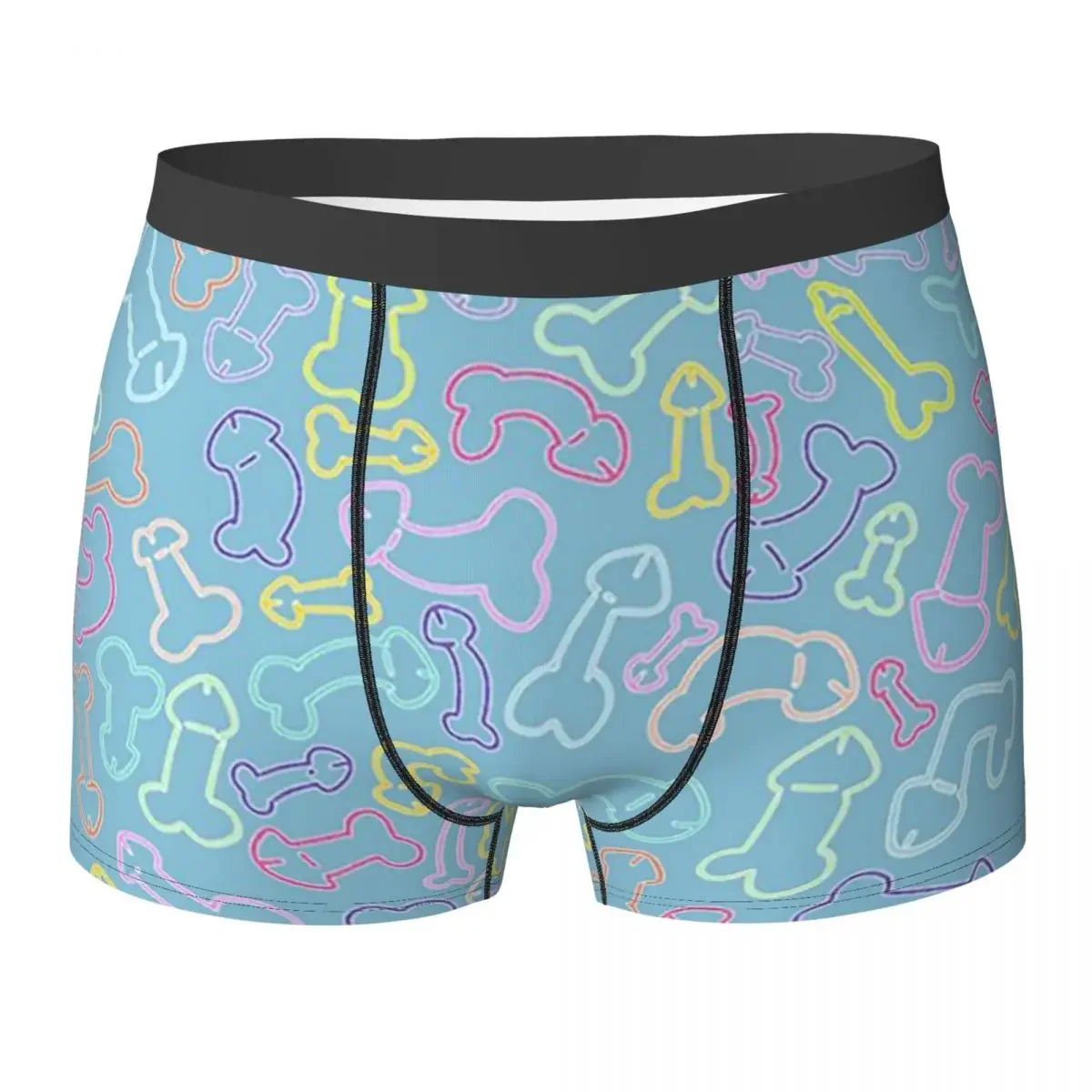 Boxer Underpants Shorts Pastel Penis Pattern Mask Active Panties Male Ventilate Underwear for Homme Man Boyfriend Gifts