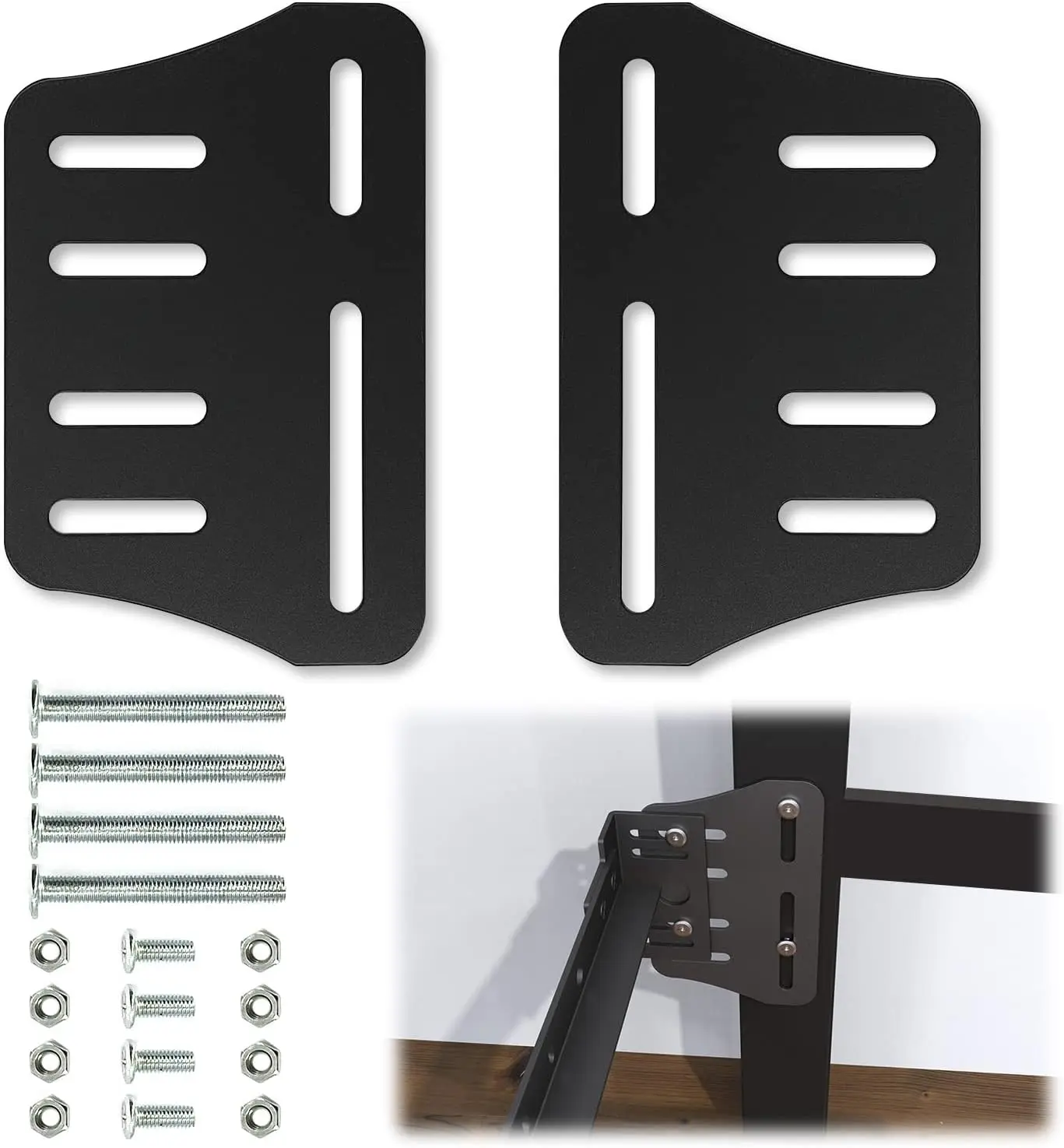 

Goodbabycare 2 Pcs Bed Frame Brackets Modi-Plate Bed Frame Pterconnector, Heavy Duty Bed Frame Modification To Connect