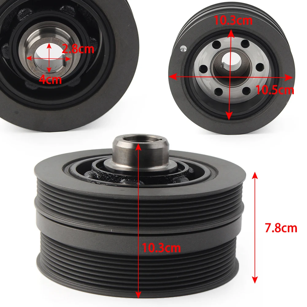 1pc Engine Crankshaft Pulley LR124257 Replacement Kit For Land Rover Range Rover Discover 4 5 For Jaguar XE XF XJ XK