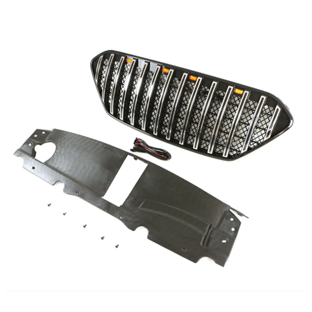 Bild 7: Für Hyundai IX35 2010-2013 Glänzend Schwarz Oder Chrom Auto Oberen Racing Grille Haube Grill Front Kühlergrill Passt ABS Zubehör
