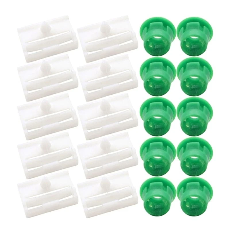 

20Pcs Auto Body Side Sill Skirt Clip And Grommet For E32 E46 E90 51711932996, Green And White Replacement Fasteners R6FB