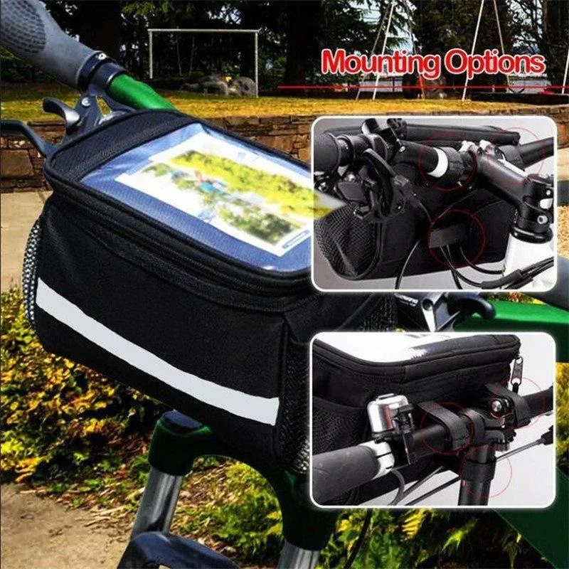 Bicycle Front Handlebar Bag Outdoor Cycling Bike Phone Mount Bags