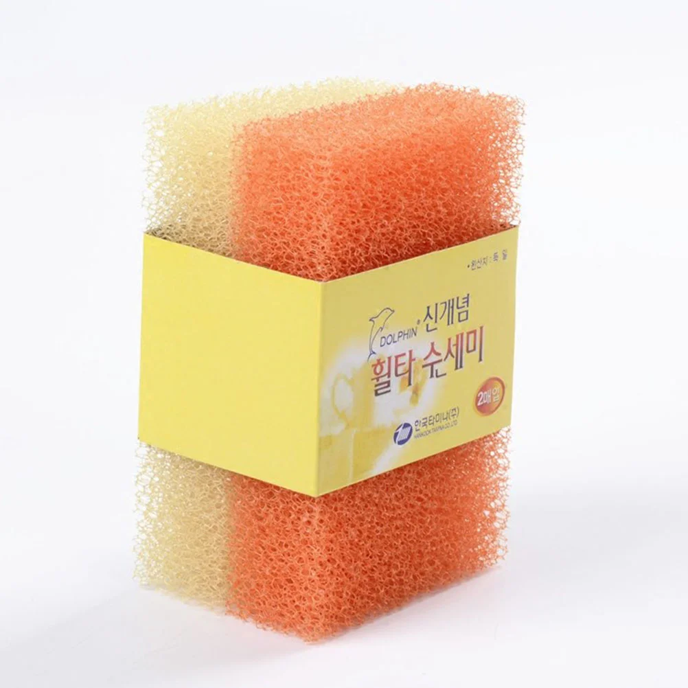 10pcs Simulation Loofah Scouring Pad Kitchen Dishwashing Sponge Cleaning Pad Sponge Cloth (Random Color)