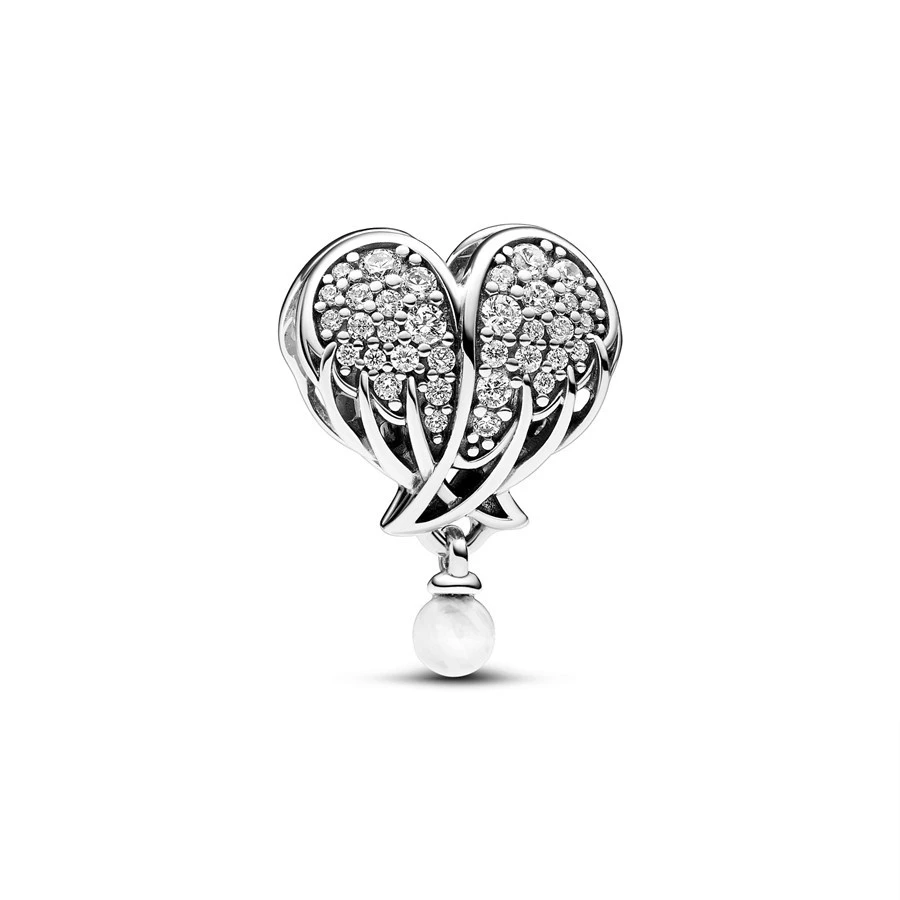 New Fine Clear Sparkle Hearts,Spacer Pavé Cilp Charms Beads Plated Fit Original Pandora 925 Sterling Silver Bracelet DIY Jewelry