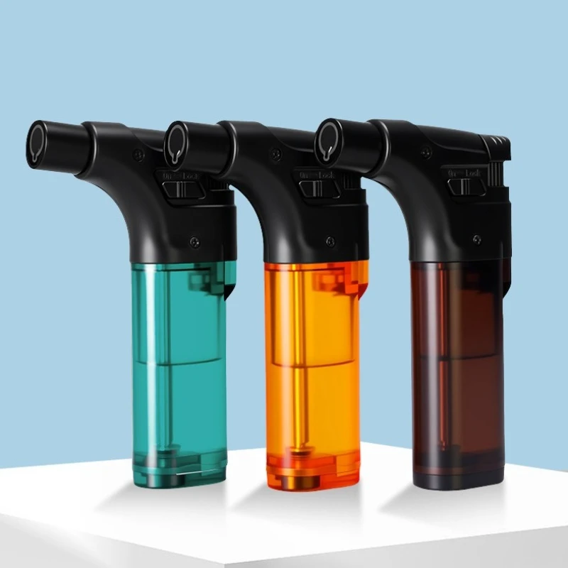 

Белая ветрозащитная креативная зажигалка с прямым огнем, зажигалка для выпечки сигар для пикников на открытом воздухе, свечей, инструментов для прижигания