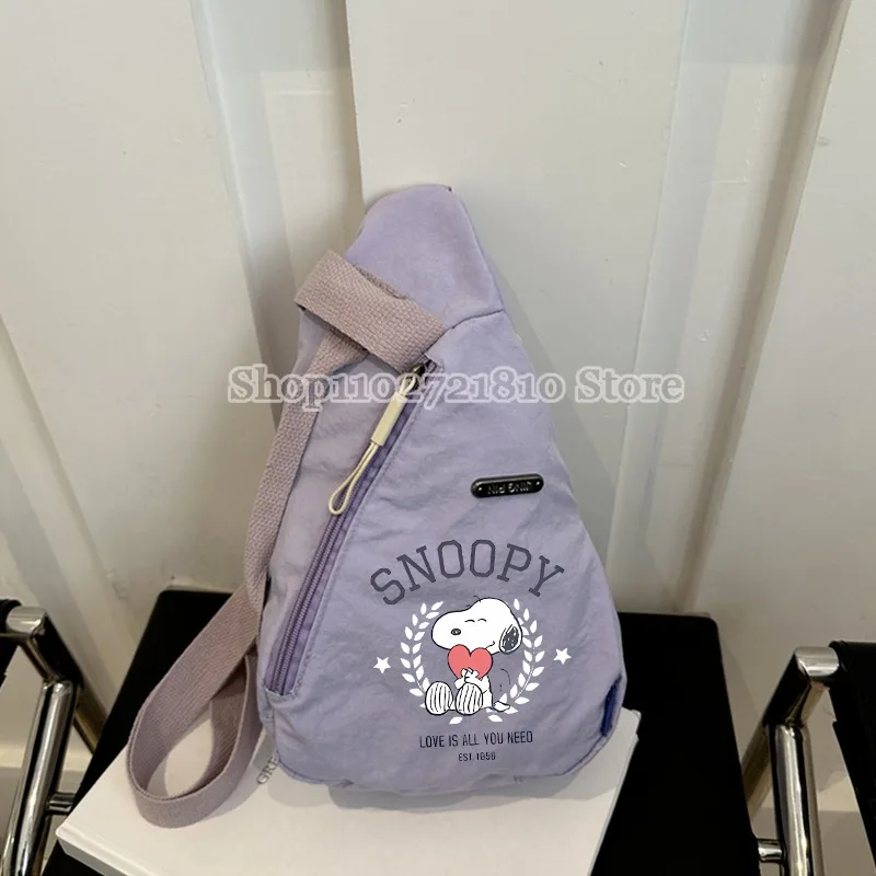 Snoopy Chest Bag Fashion Athleisure Simple Shoulder Bags New Women & Men Cartoon Anime Lightweight Crossbody Belt Packet Gift