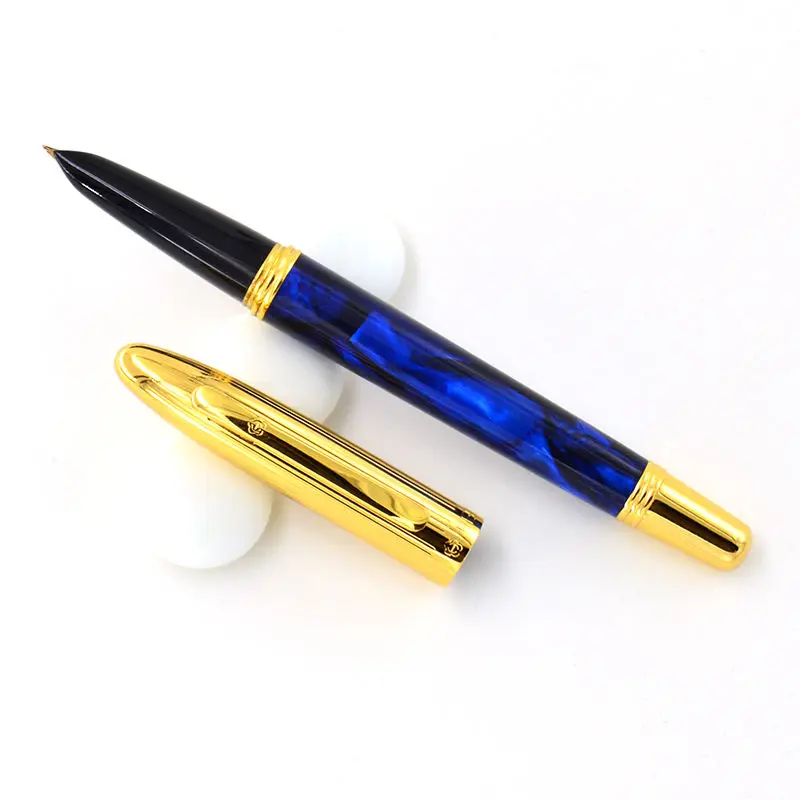 Hero 132 12K Gold Fountain Pen F 0.5mm Nib Ink Pen Design Portable Gold Pen High-end Stationery Business Office Supplies Writing