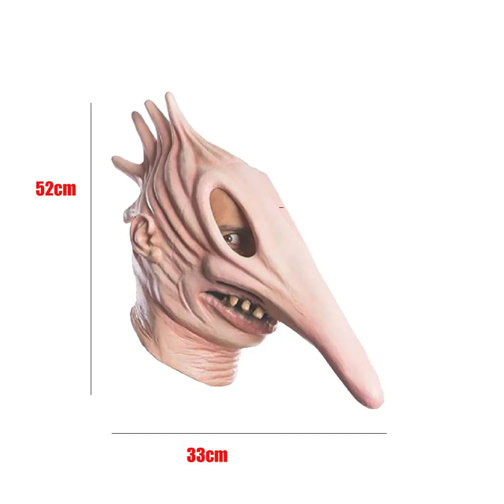 Cosplay Scary Horrible Man-Mask Halloween Mask Long Nose Bird Beek Steampunk Gas Latex Face Mask Halloween Cosplay Prop For Kid