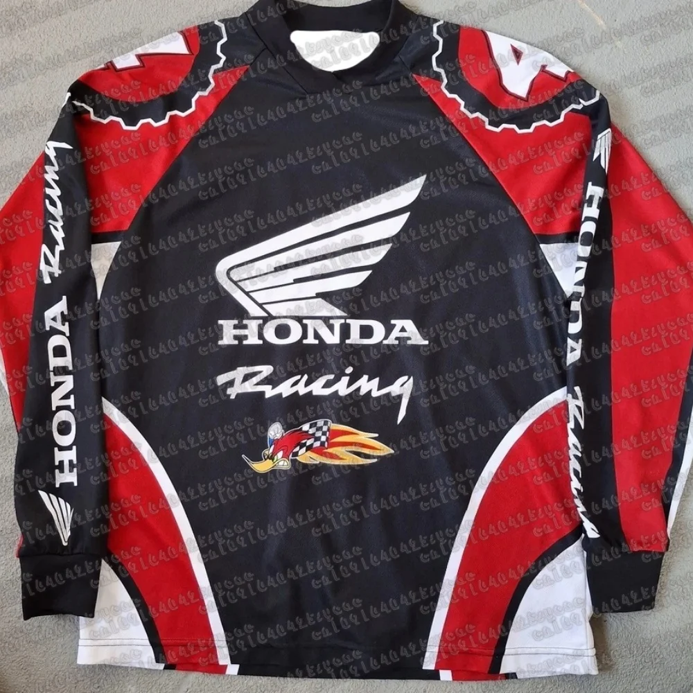 

Honda 2025 горячая осень мотоциклетный трикотаж с длинным рукавом дышащий # 4-х рубашек для езды на велосипеде CARMICHAEL, удобный топ для гонок по бездорожью