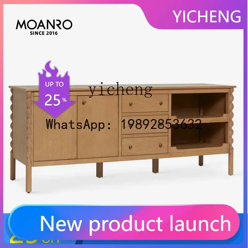 

H6 side cabinet wabi sandy wind retro storage porch storage cabinet home accessories