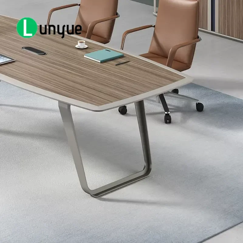 Modern Luxury Modular Office Conference Table and Chair Set for 6-10 Seats Business Meeting Room Furniture Desk