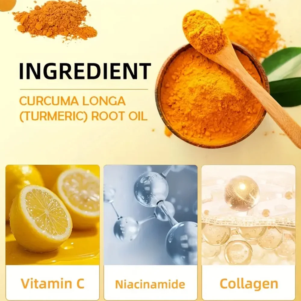 جوهر الكركم للوجه مغذي وتفتيح البقع الداكنة والعناية بالبشرة وشد البشرة المتوهجة والترطيب #5